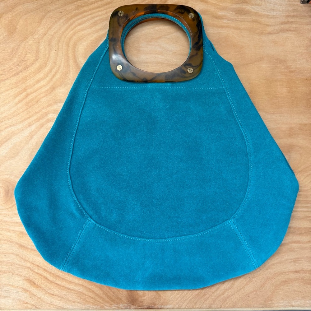 Anthropologie Clutch bag with Tortoiseshell Handles